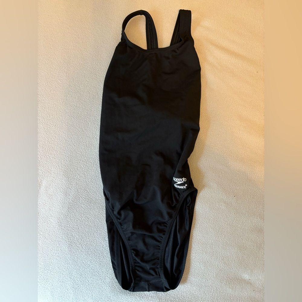 Speedo Endurance+ Black One Piece Swimsuit Womens 8 34 Swim